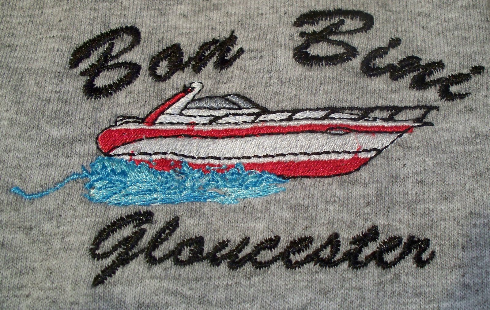 Dock this way embroidery  design yacht club custom embroidery
