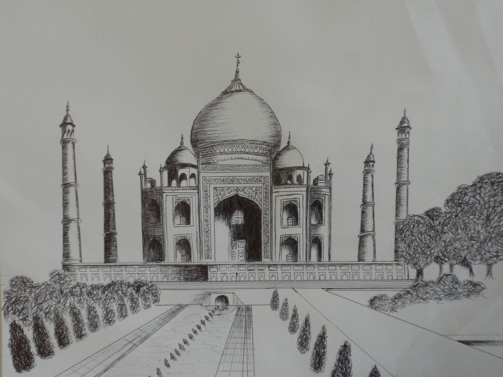 Taj Mahal Pencil Shading