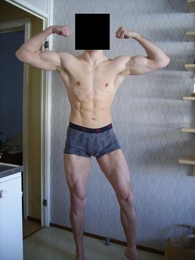 Per — After Leangains @ 182lbs (Double Biceps)