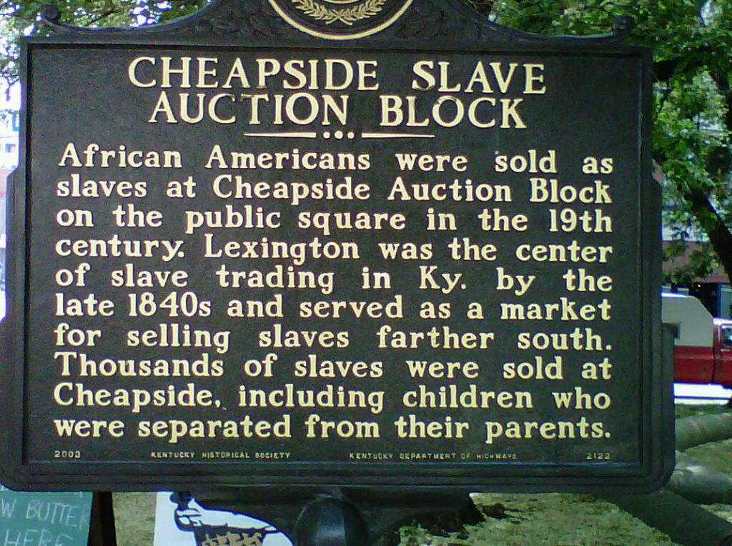 Photographs of slave auctions in Lexington, Kentucky Period Photos