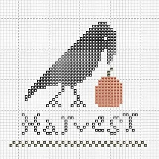 Cash Strapped Crafting Harvest Crow Cross Stitch Crow harvest counted cross stitch instant by crowcrossroads