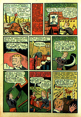 Boy inventor is shown in this vintage old comic book from 1940.