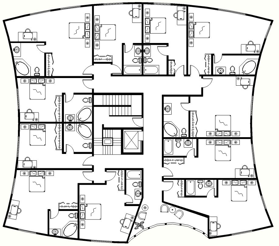 Hotel Architecture Floor Plan
