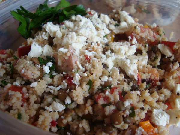 Mediterranean Couscous & Lentil Salad