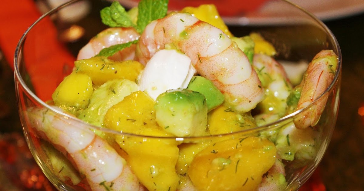 stuttgartcooking: Garnelen-Salat mit Avocado, Mango und frischer Minze