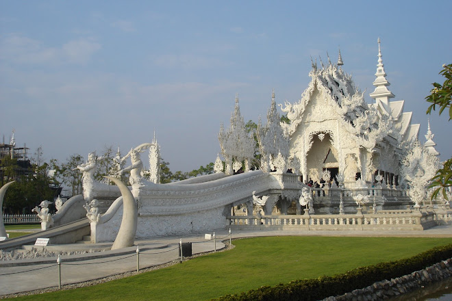 Wat Rong Khun, known as the White Temple, Chiang Rai