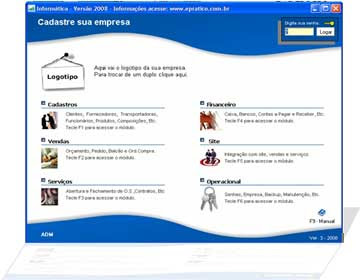 Controle para loja de Informática 2008