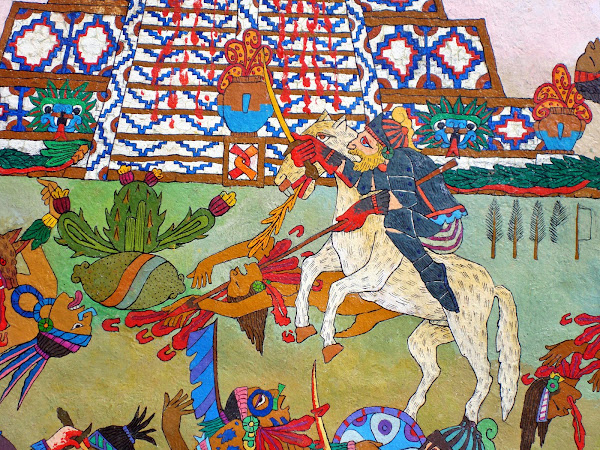 detalle de la matanza en Tenochtitlan