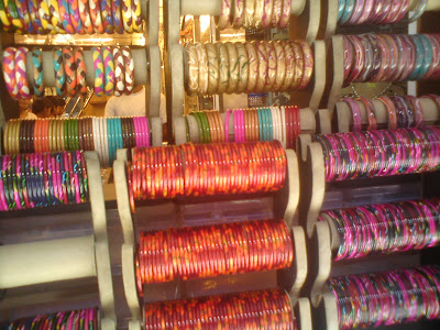Colorful glass bangles in Bapu Bazaar, Jaipur
