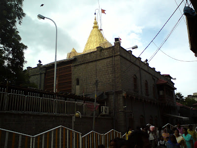 The Golden spire of the Samadhi Temple in Shirdi