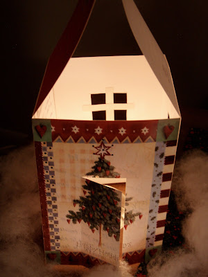 Hexagon Lidded Christmas Card Box -- A pattern from the library of