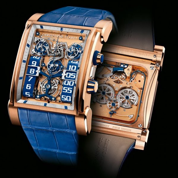 Leather watch pouch Belt mechanism and belt driven