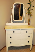 Antique dresser with swing mirror
