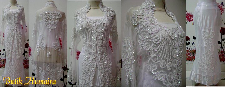 baju kebaya putih pengantin renda