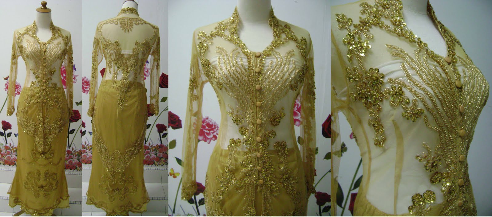 baju pengantin gold