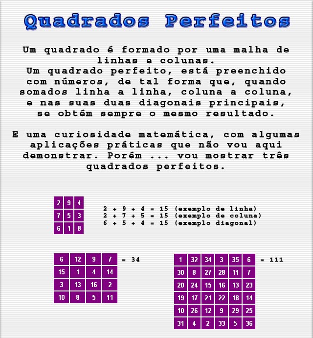 Encontre A Raiz Quadrada Dos Seguintes Números Quadrados Perfeitos
