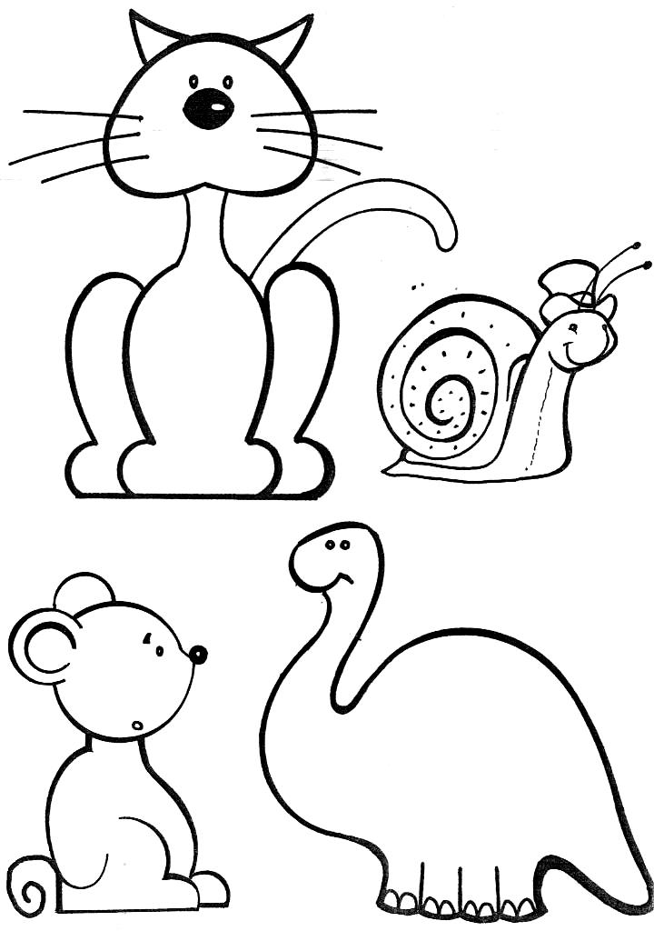 Desenhos para colorir de animais fofos