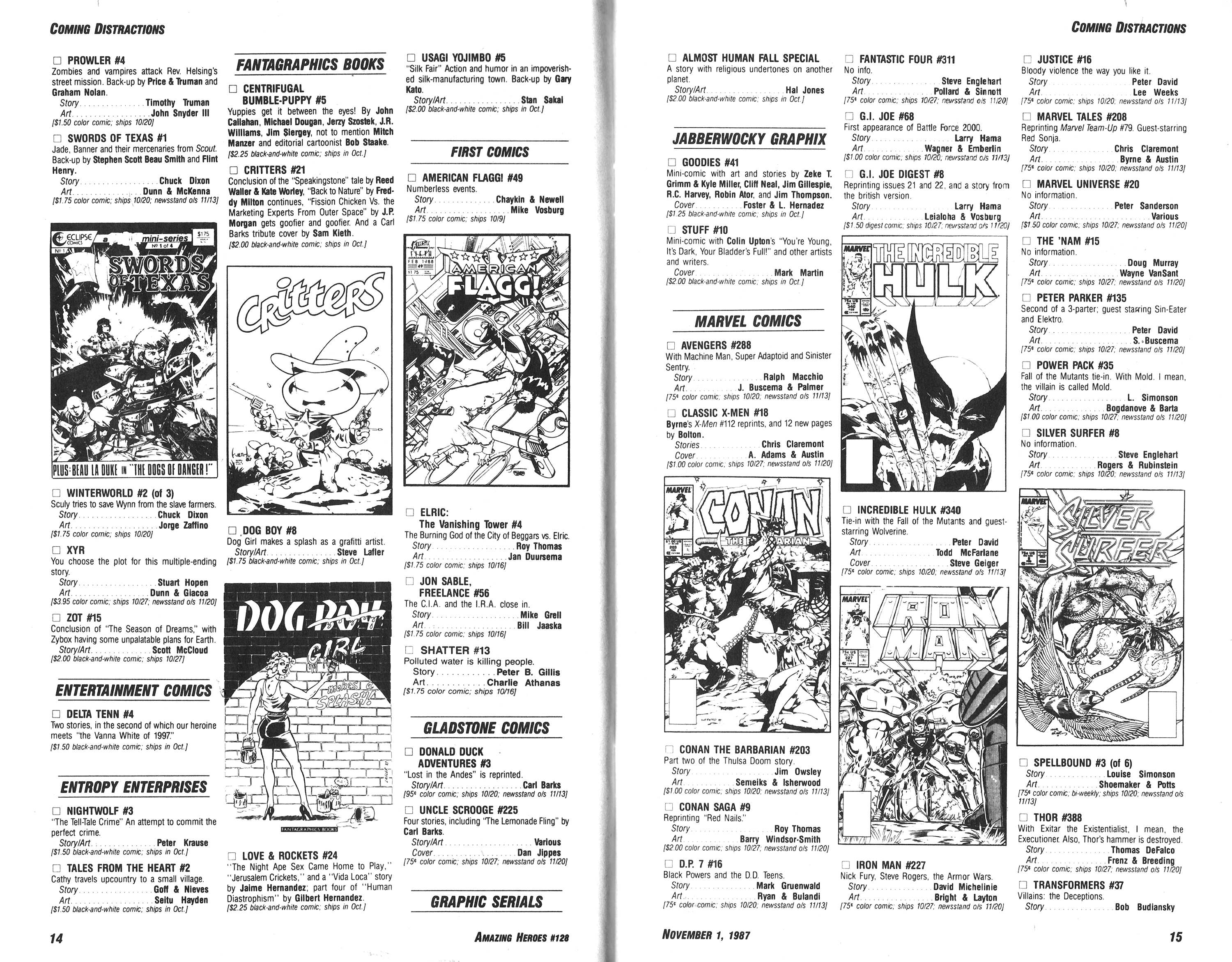Read online Amazing Heroes comic -  Issue #128 - 8