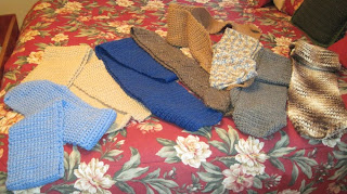 crocheted scarves