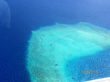 Vista aérea de las Maldivas