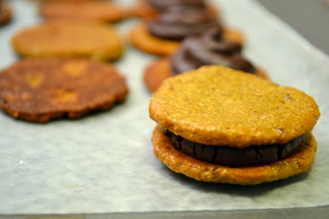 Anush Lini: Chocolate-Dipped Pistachio Sandwich Cookies