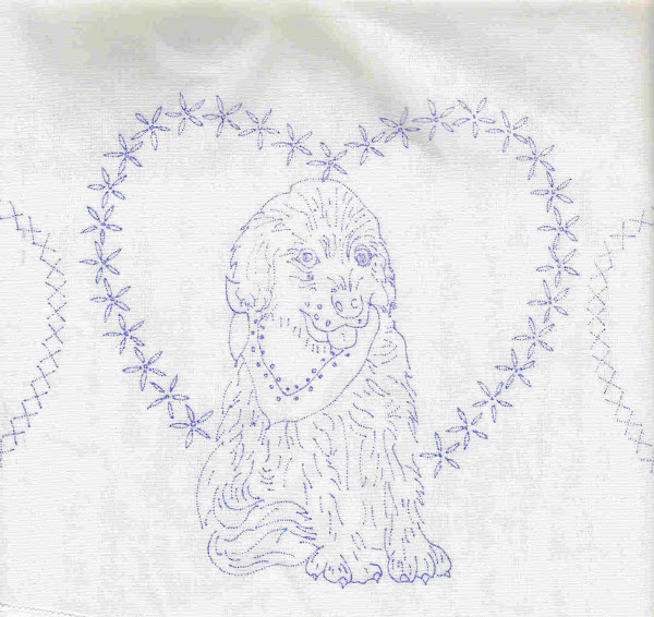 Pillow Case with Stamped Embroidery Picture