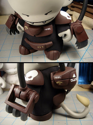 Lance Corporal Nibbles Custom Munny & the Can Opener by Huck Gee