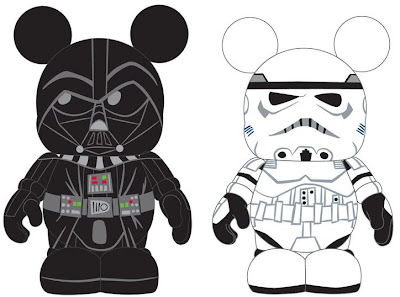 Disney Vinylmation Star Wars Series 1 Preview Artwork - Darth Vader and Stormtrooper