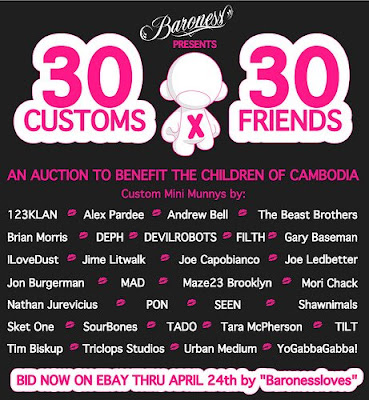 Baroness Presents 30 Customs x 30 Friends - An Auction to Benefit the Children of Cambodia