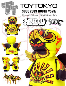 San Diego Comic Con 2009 Exclusive Yellow BIC Buddy by Jesse Hernandez