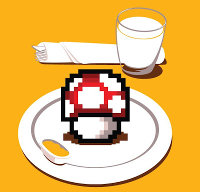 Threadless - Nutritious Breakfast Super Mario Bros. Themed T-Shirt by Chow Hon Lam