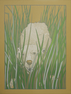 Damon, Carlton and A Polar Bear Limited Edition Lost Screen Prints - The Polar Bear by Jay Ryan