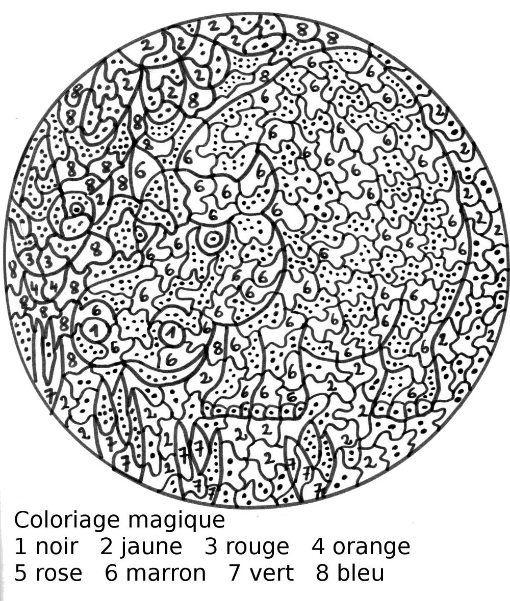 Maternelle Coloriage magique  hippopotame