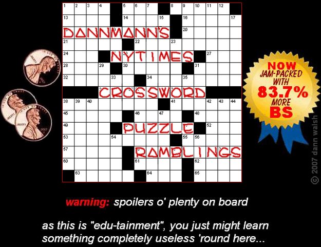 dannmann's NYT crossword puzzle ramblings