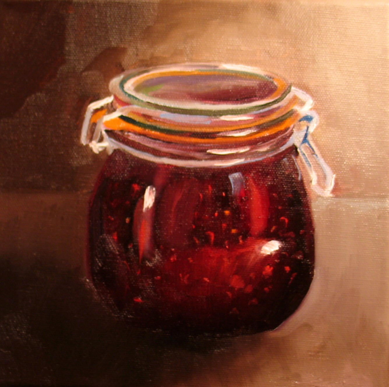 Nel's Everyday Painting Strawberry Jam SOLD