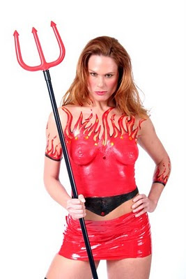Nice Red Body Paint Fashion