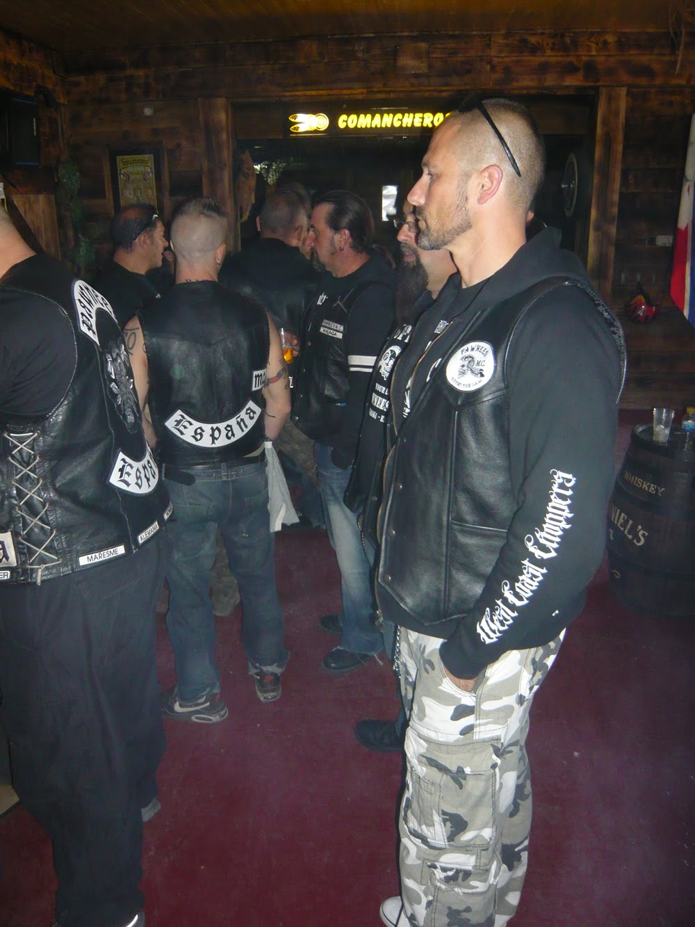 Pawnees MC Barcelona: Pawnees MC en Comancheros MC Leon