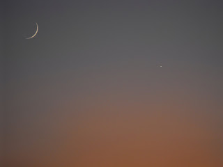 New Moon & Jupiter just after Sunset