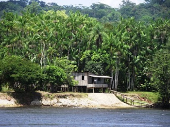 Casa às margens do rio Amapari