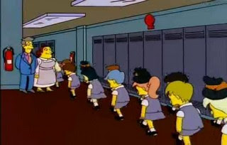 Image result for simpsons school uniforms gif