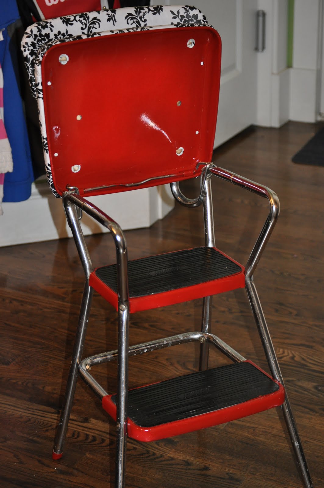 Cassandra Design Classic Red Kitchen Chair/Step Stool