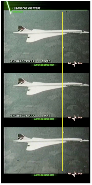 tre%20fotogrammi Historia de OVNIs : En encuentro ovni del Concorde en 1976