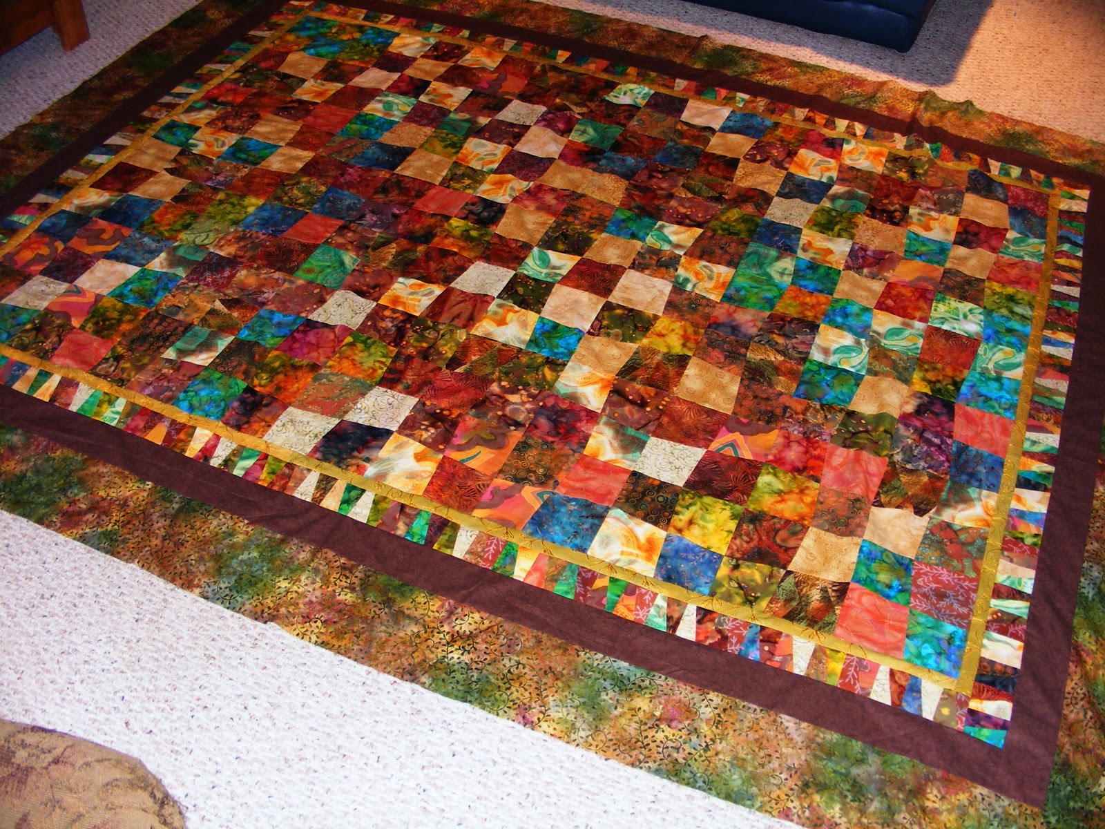 Coloradolady Ready For Quilting Brown Bag Quilt Project Quilt Top Finished