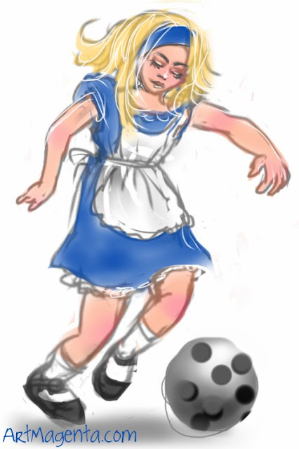 Football is a drawing by illustrator Artmagenta