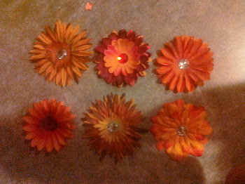Fall Flower Clips