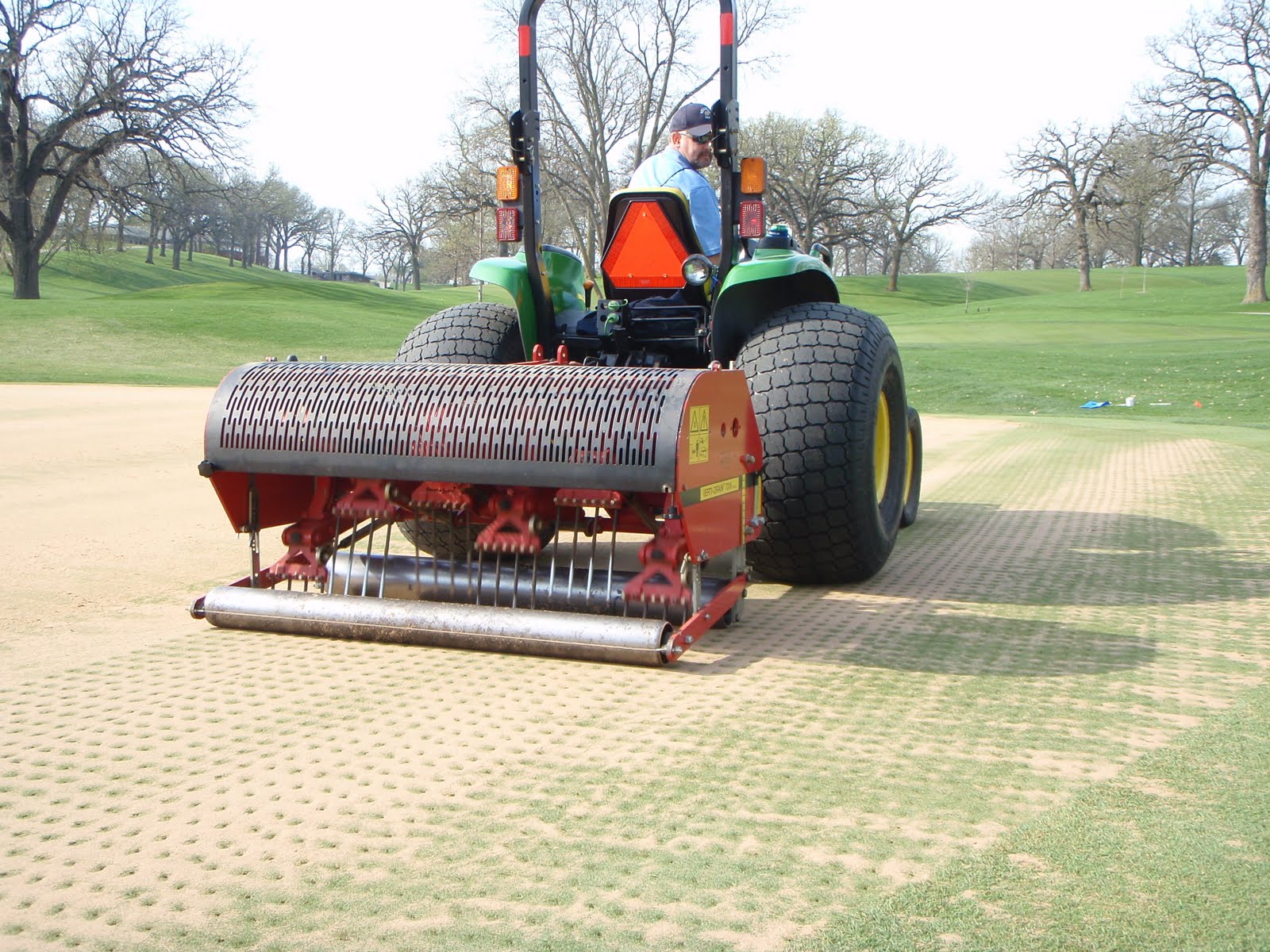 WAKONDA GROUNDS: Aerification Underway.