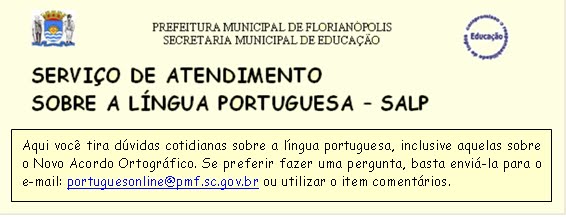 SERVIÇO DE ATENDIMENTO SOBRE A LÍNGUA PORTUGUESA - SALP