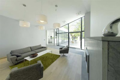Hillside Modern House Design Living Room