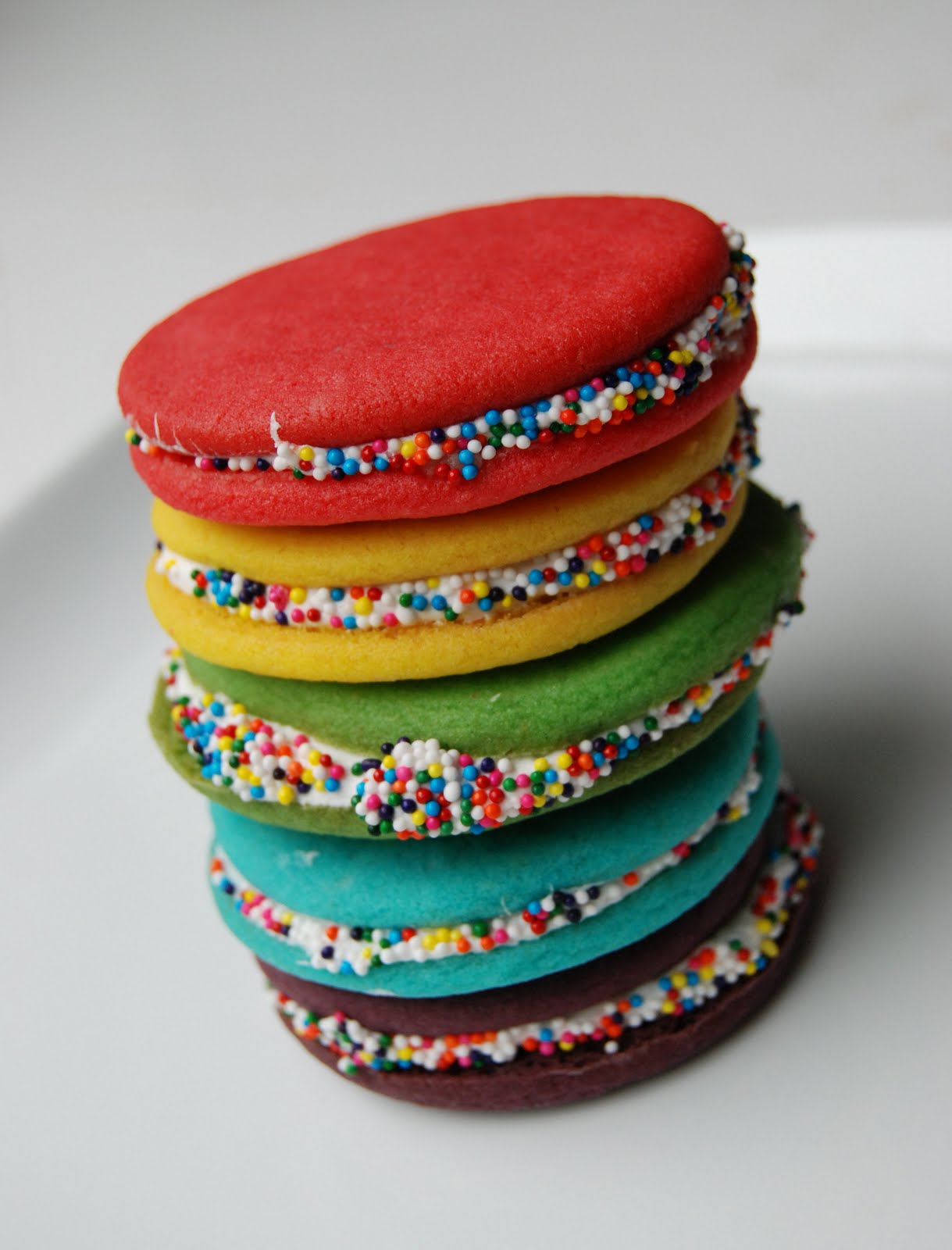 The Broken Oven Rainbow Sugar Sandwich Cookies