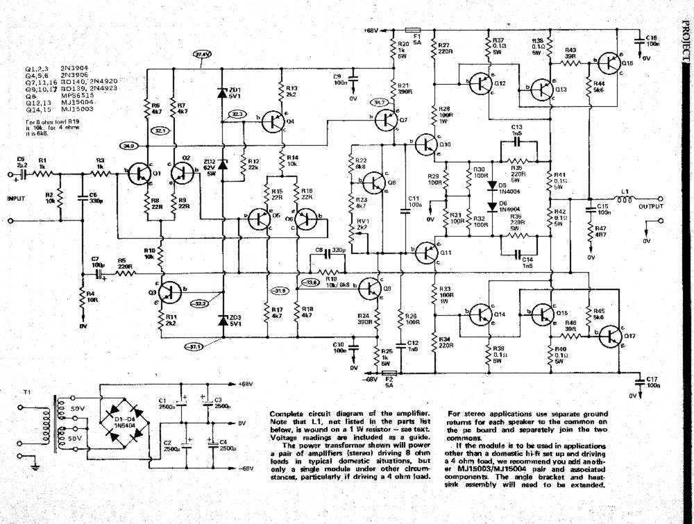 300w Audio Amplifier Circuit Diagram Datasheet